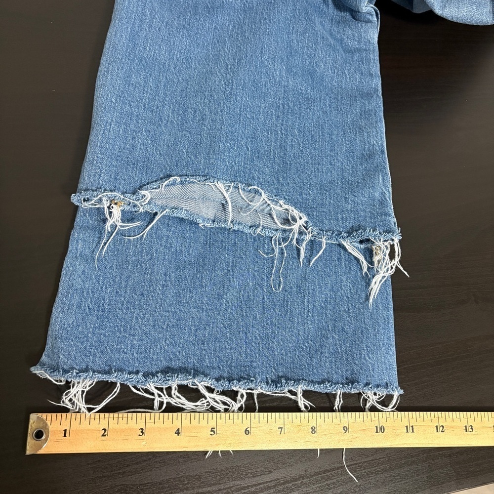 Anthropologie Pilcro Jeans Womens 27 (Actual 30x28) Wide Leg Skater Snap Button - Picture 9 of 14